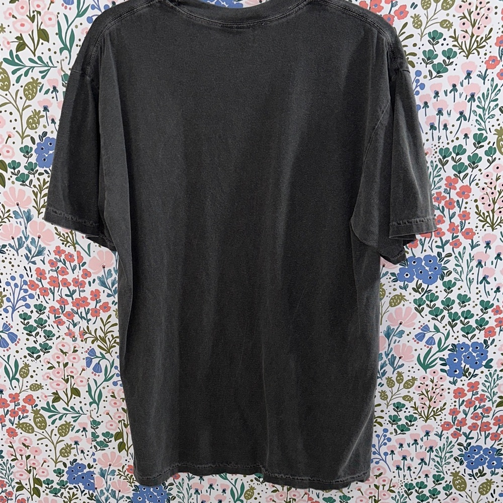 Comfort Colors Black Tee with Pink and Orange Design - Picture 7 of 7